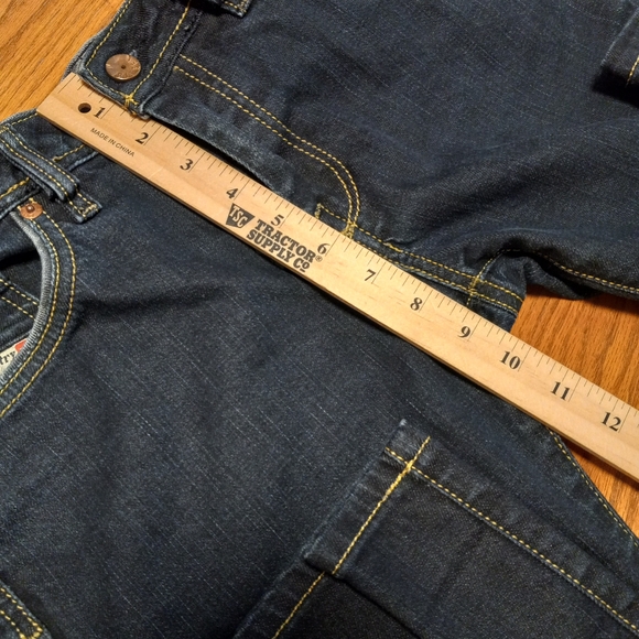 Diesel Floy Women's Slim Fit Jeans Size 29X32 Dark Blue Tapered Mid-Rise Denim - Picture 13 of 16